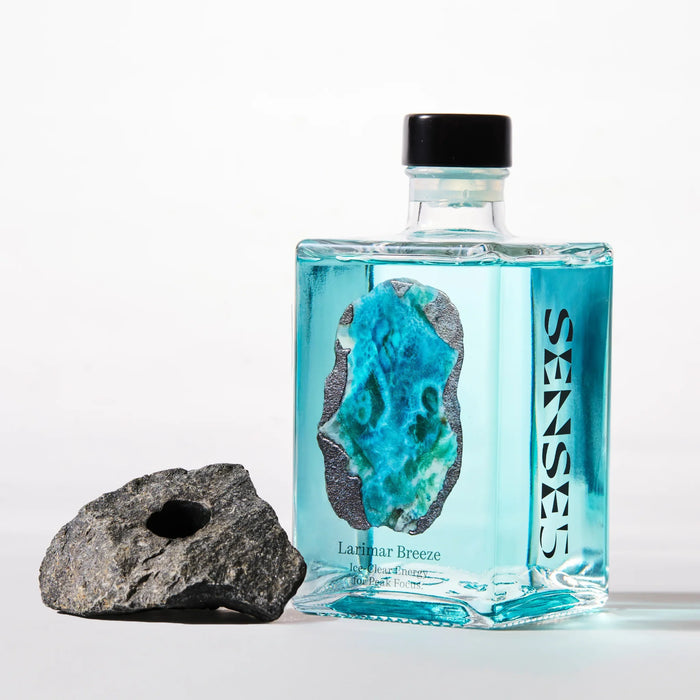 Larimar Breeze Saunaaufguss-Flasche mit Larimar-Ritualstein von SENSE5